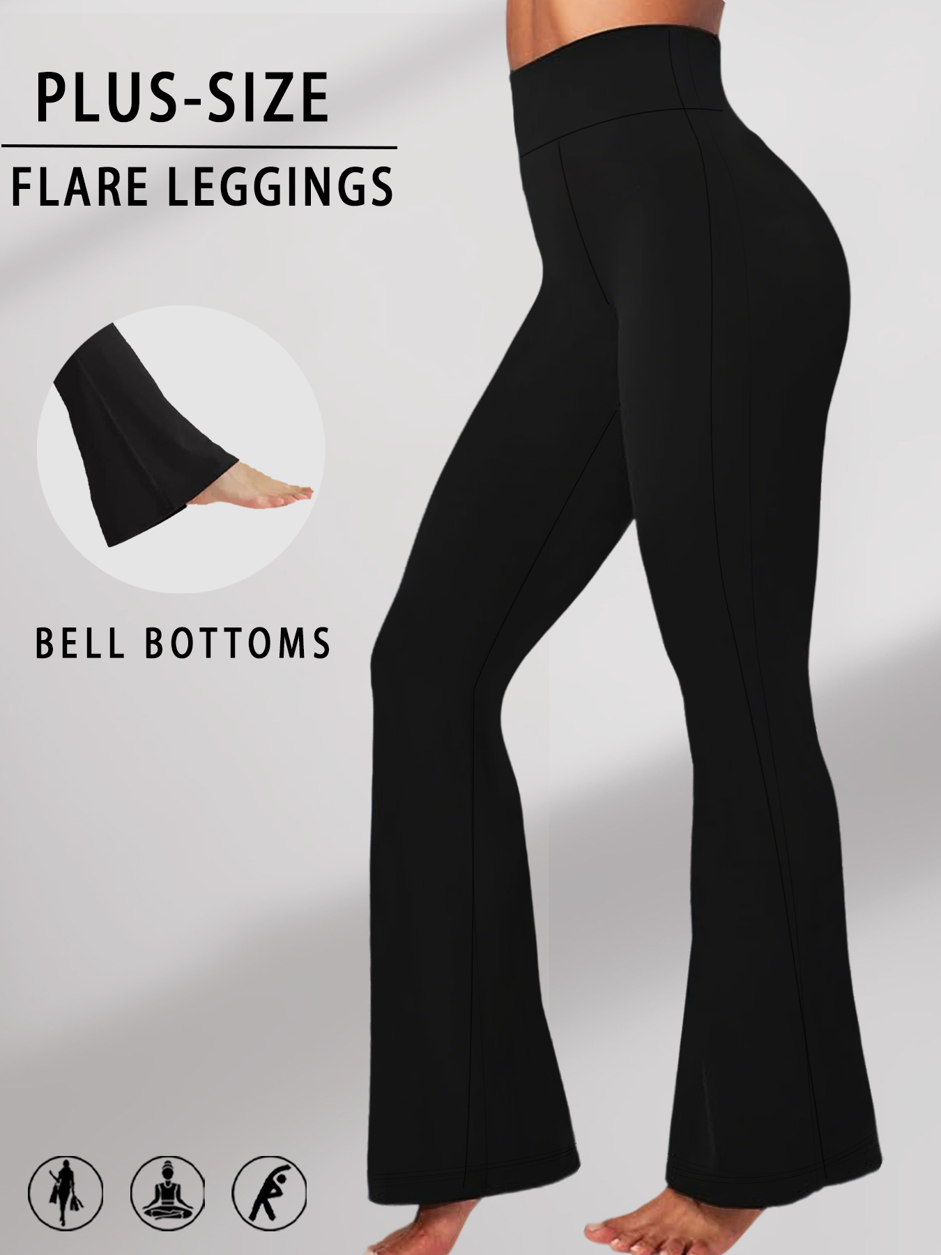 Yoga Fitness Leggings - Pantalon évasé super doux taille haute