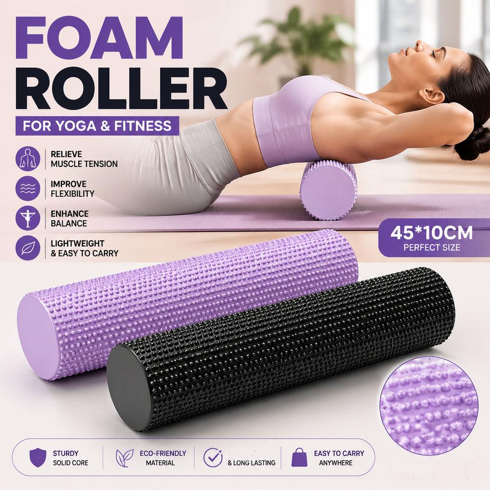 Yoga Fitness Roller - Rouleau de massage fitness en mousse