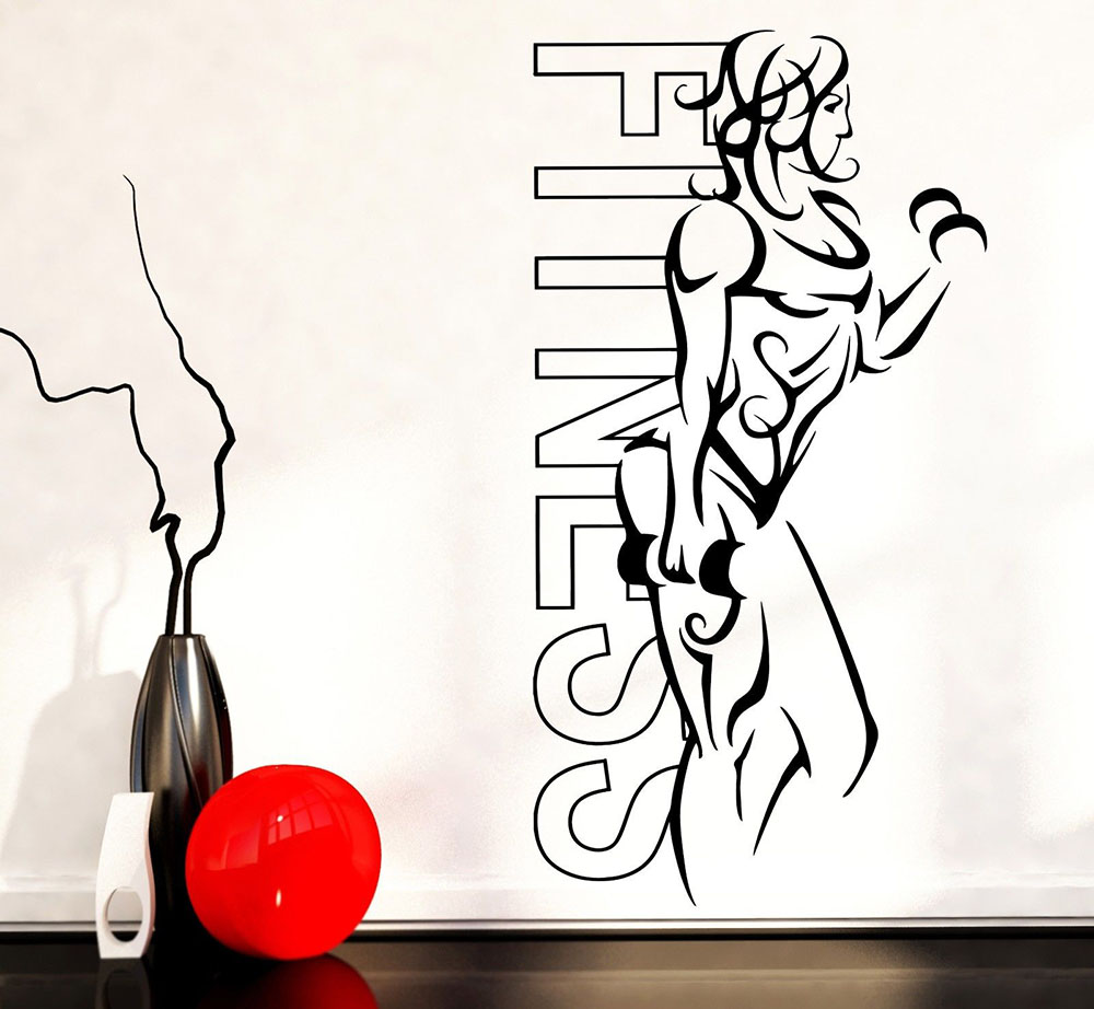 Yoga Fitness Health - Autocollants muraux en vinyle pour Fitness,